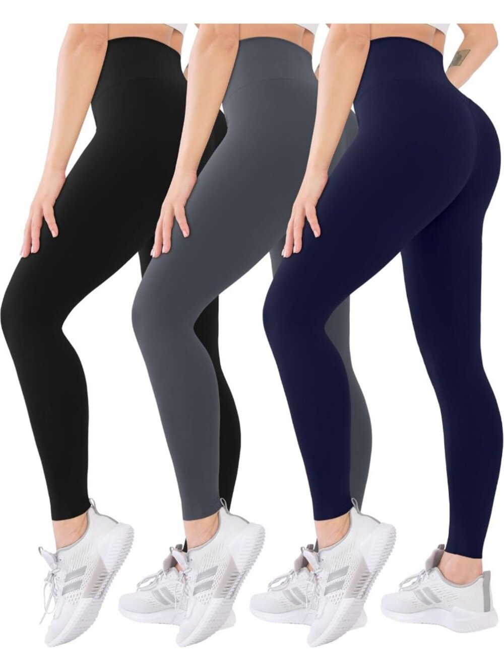 High Waisted Leggings with Pockets - Soft Tummy Control Yoga & Running Pants (3